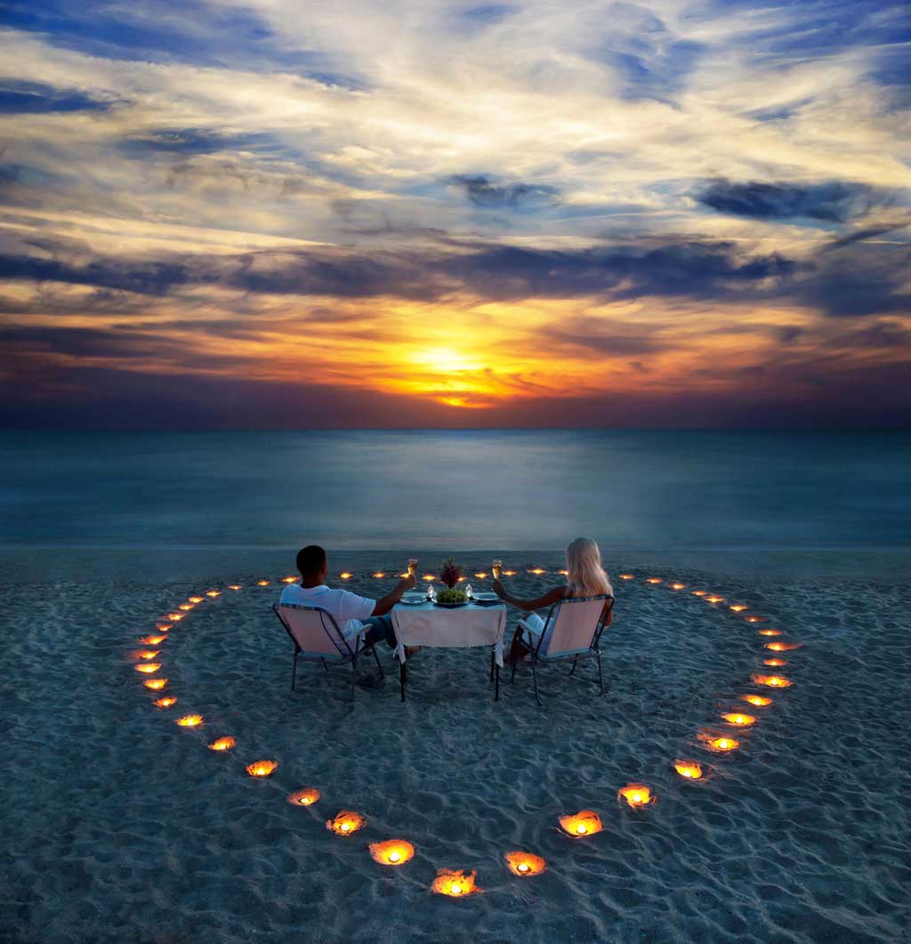 Sunset dinner on Phuket Beach Club Unique